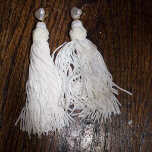 Fun white earrings